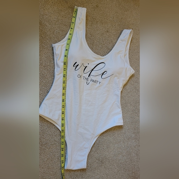 wife of the party bride one piece bathing suit size medium womens bridal bride - Picture 11 of 11